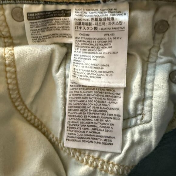 Levi's 31x32 Men's 513 Denim Slim Fit Straight Jeans - Blue - Picture 6 of 9